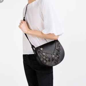 Zara Leather Crossbody with Coins